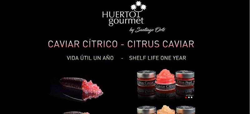 Huerto Gourmet presenta en el Salón de Gourmets su innovador caviar cítrico fresco envasado