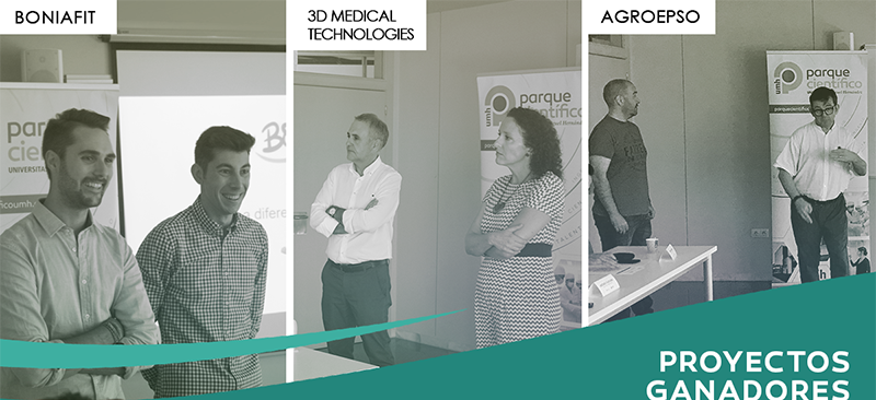 3D Medical, AgroEPSO y Boniafit gana el Sprint de Creación de Empresas UMH