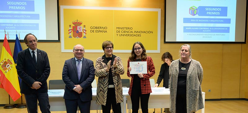 María Alfaro, premiada en el Certamen Universitario Arquímedes por el Ministerio de Ciencia