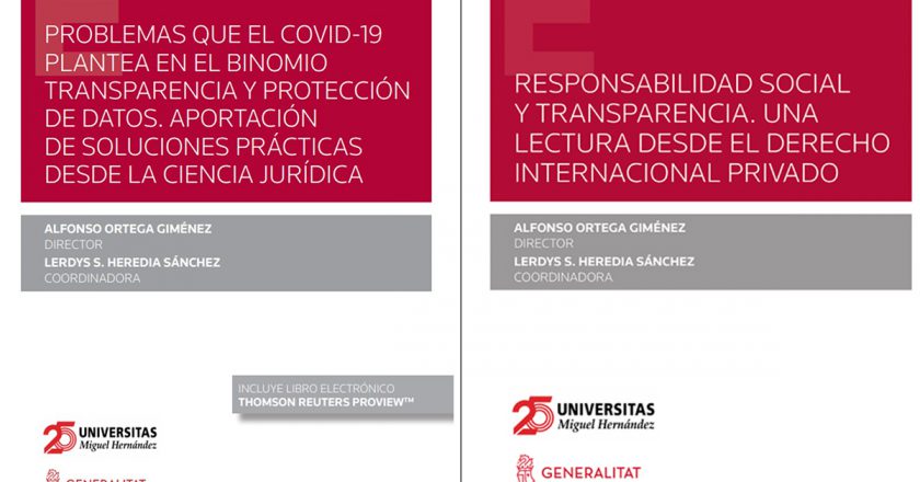 Alfonso Ortega y Lerdys Heredia publican dos libros sobre transparencia, protección de datos y responsabilidad social