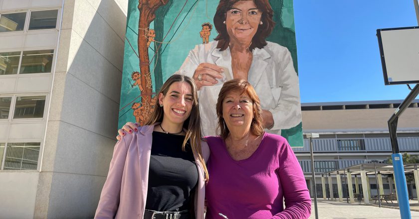 La química María Vallet protagoniza un nuevo mural del proyecto «Dones de ciència» de la UPV y Las Naves