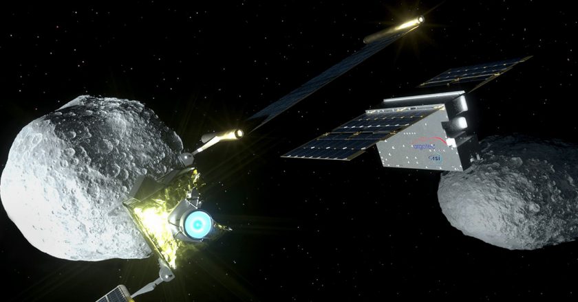 Sale a la luz la estructura del material expulsado por el asteroide Dimorphos tras la colisión de la nave espacial DART