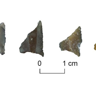 La fabricación de puntas de proyectil talladas con forma de trapecio irrumpió hace 8500 años en la península ibérica