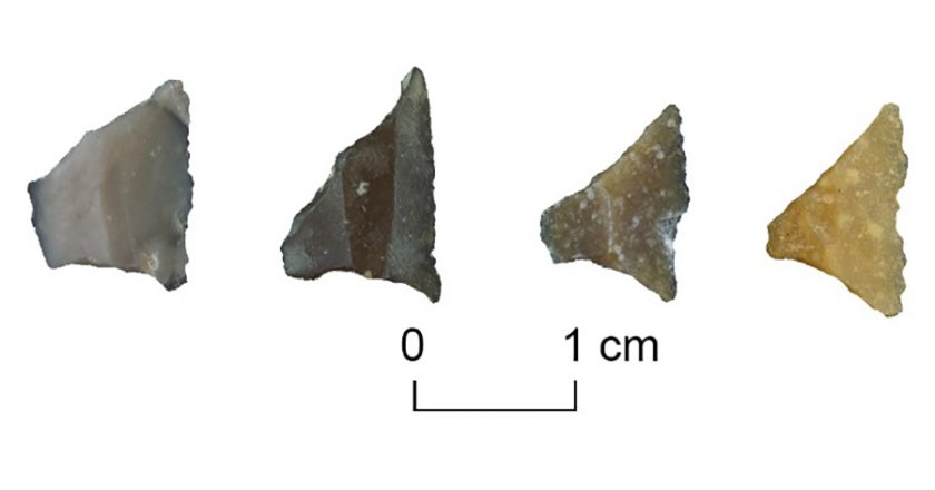 La fabricación de puntas de proyectil talladas con forma de trapecio irrumpió hace 8500 años en la península ibérica